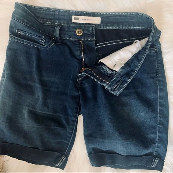 Levi’s Super Skinny Denim Bermuda Shorts Size 28 - Picture 3 of 11